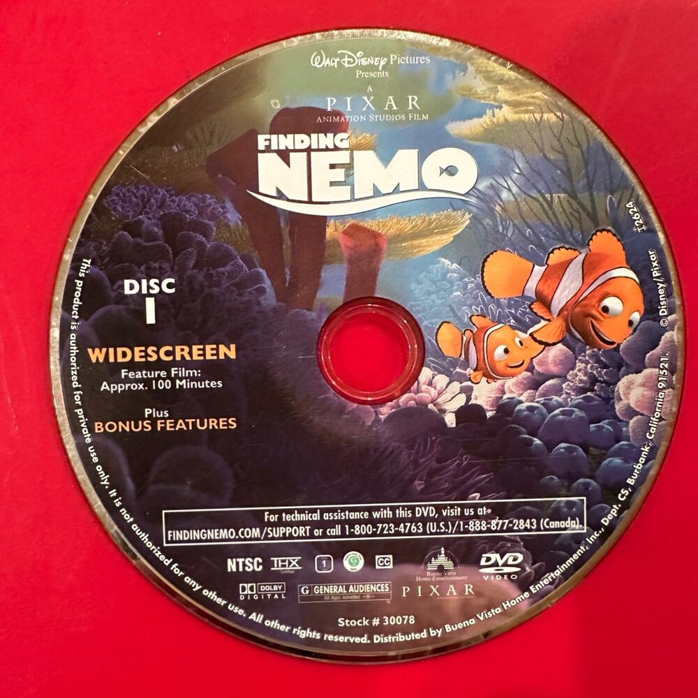 Finding Nemo Disney Pixar DVD